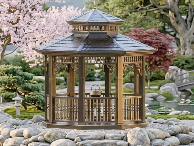 Metal Kamelya Kameriye ve Gazebo Modelleri / Metal Sekizgen Gazebo 300x300x350 (LWH) 0070223  